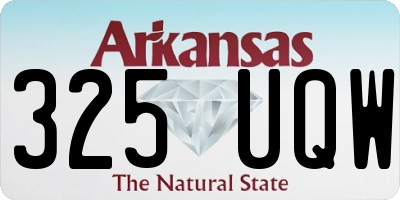 AR license plate 325UQW