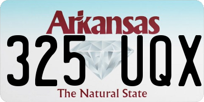 AR license plate 325UQX