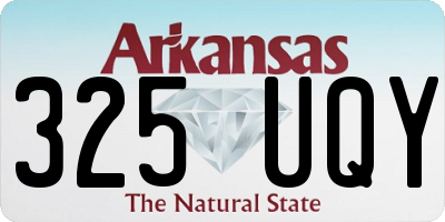 AR license plate 325UQY
