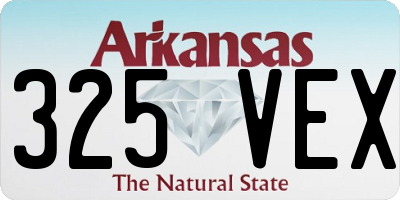 AR license plate 325VEX