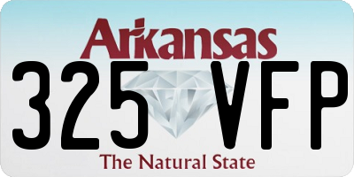 AR license plate 325VFP