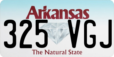 AR license plate 325VGJ