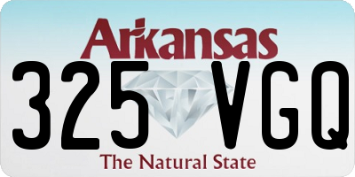 AR license plate 325VGQ