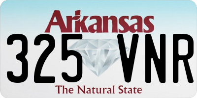 AR license plate 325VNR
