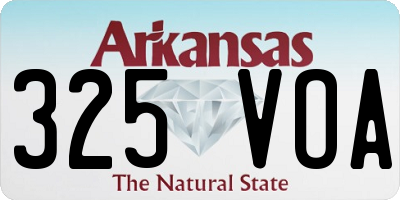 AR license plate 325VOA