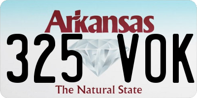 AR license plate 325VOK