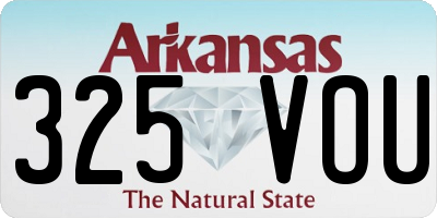 AR license plate 325VOU