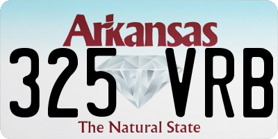 AR license plate 325VRB