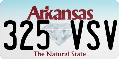 AR license plate 325VSV