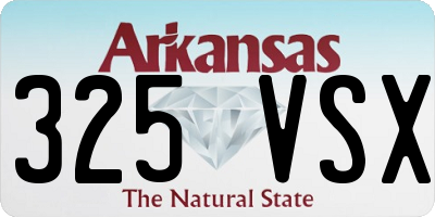AR license plate 325VSX