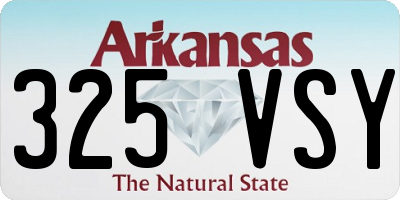 AR license plate 325VSY