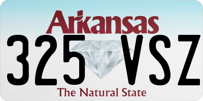 AR license plate 325VSZ