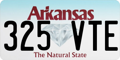 AR license plate 325VTE