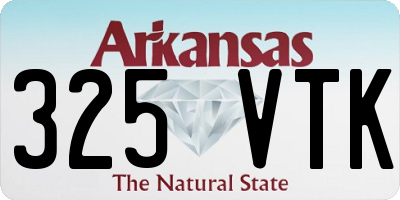 AR license plate 325VTK