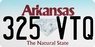 AR license plate 325VTQ