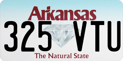 AR license plate 325VTU