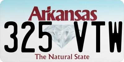 AR license plate 325VTW