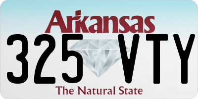 AR license plate 325VTY