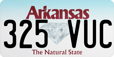 AR license plate 325VUC