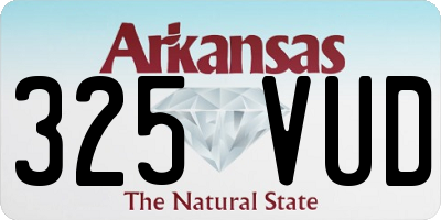 AR license plate 325VUD