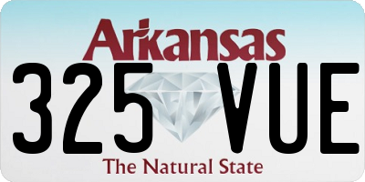 AR license plate 325VUE