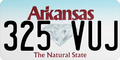 AR license plate 325VUJ