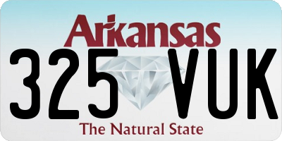 AR license plate 325VUK