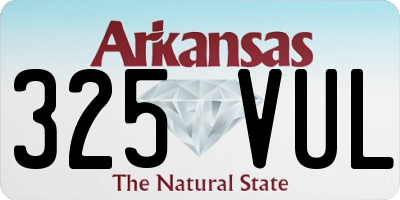 AR license plate 325VUL