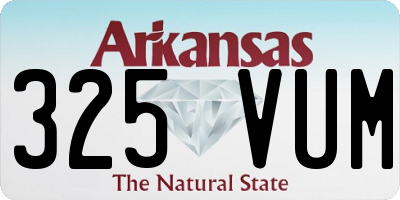AR license plate 325VUM