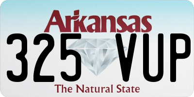 AR license plate 325VUP