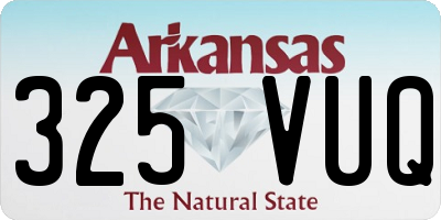 AR license plate 325VUQ