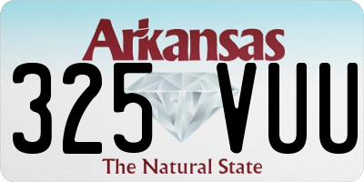 AR license plate 325VUU