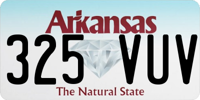 AR license plate 325VUV