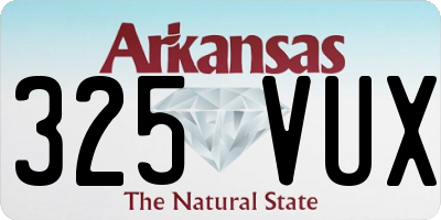 AR license plate 325VUX