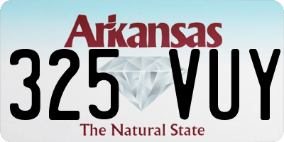 AR license plate 325VUY