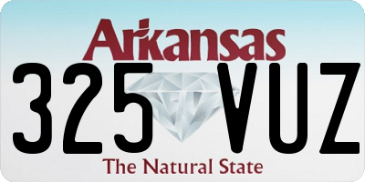 AR license plate 325VUZ