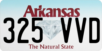 AR license plate 325VVD