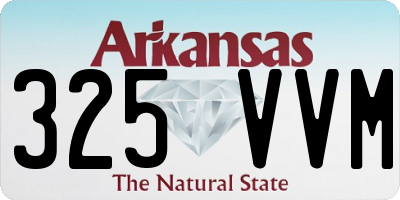 AR license plate 325VVM
