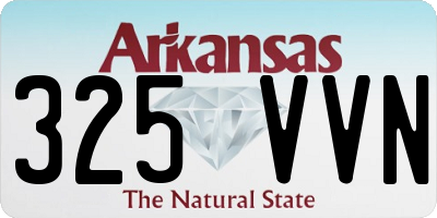 AR license plate 325VVN