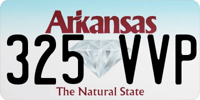 AR license plate 325VVP