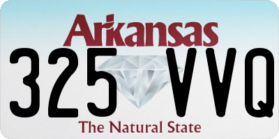 AR license plate 325VVQ
