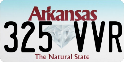 AR license plate 325VVR