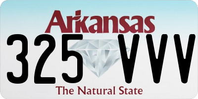 AR license plate 325VVV