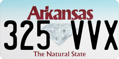AR license plate 325VVX