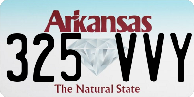 AR license plate 325VVY