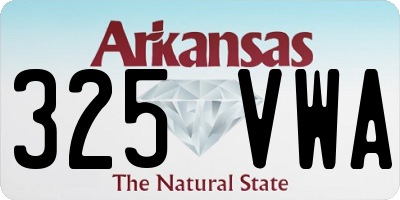 AR license plate 325VWA