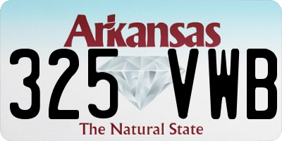 AR license plate 325VWB