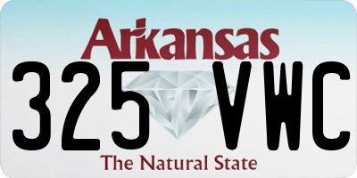 AR license plate 325VWC
