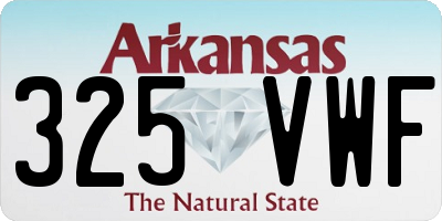 AR license plate 325VWF