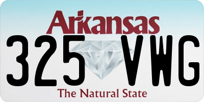 AR license plate 325VWG